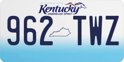 KY license plate 962TWZ