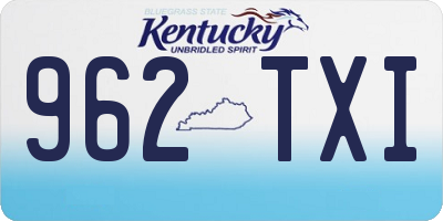 KY license plate 962TXI