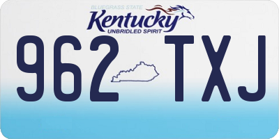 KY license plate 962TXJ