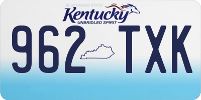 KY license plate 962TXK