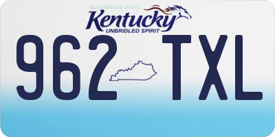 KY license plate 962TXL