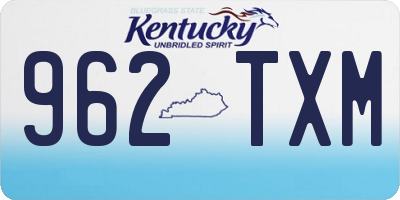 KY license plate 962TXM
