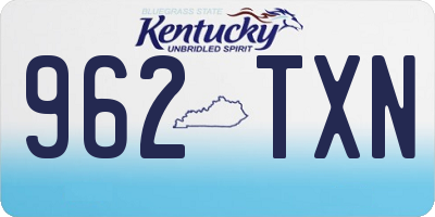 KY license plate 962TXN