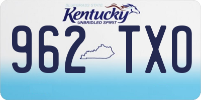 KY license plate 962TXO