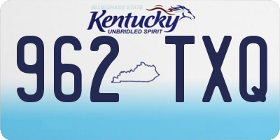 KY license plate 962TXQ