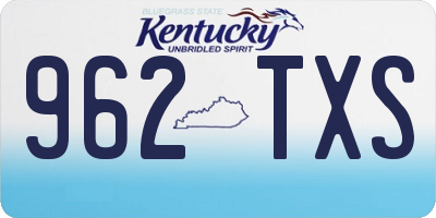 KY license plate 962TXS