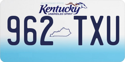 KY license plate 962TXU