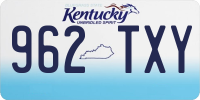 KY license plate 962TXY