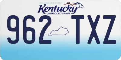 KY license plate 962TXZ