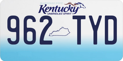 KY license plate 962TYD