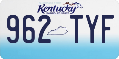 KY license plate 962TYF