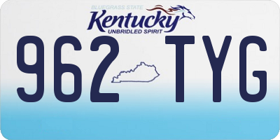 KY license plate 962TYG