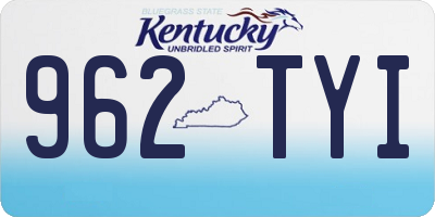 KY license plate 962TYI