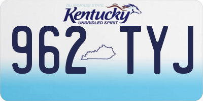 KY license plate 962TYJ
