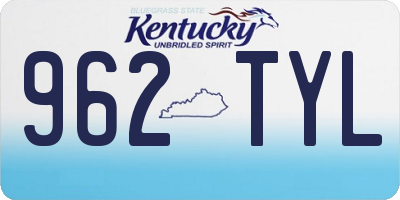 KY license plate 962TYL