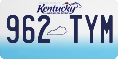 KY license plate 962TYM