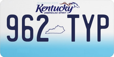 KY license plate 962TYP