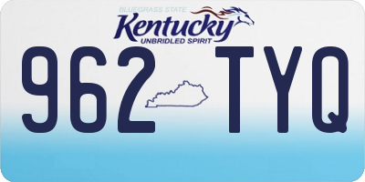 KY license plate 962TYQ