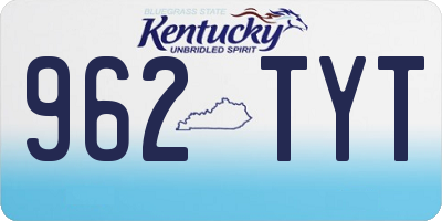 KY license plate 962TYT