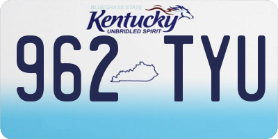 KY license plate 962TYU
