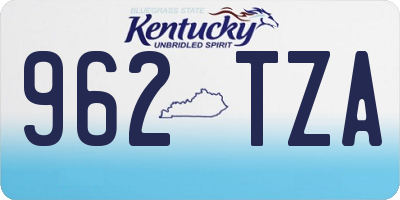 KY license plate 962TZA