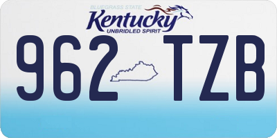 KY license plate 962TZB