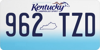 KY license plate 962TZD