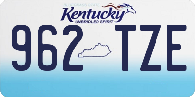 KY license plate 962TZE