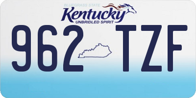 KY license plate 962TZF