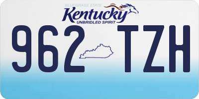 KY license plate 962TZH