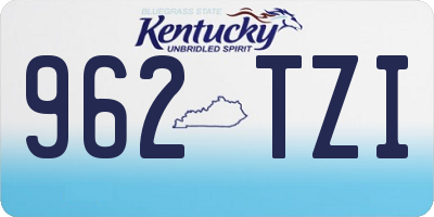 KY license plate 962TZI