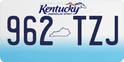 KY license plate 962TZJ