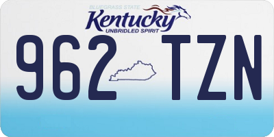 KY license plate 962TZN