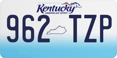 KY license plate 962TZP
