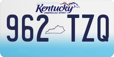 KY license plate 962TZQ