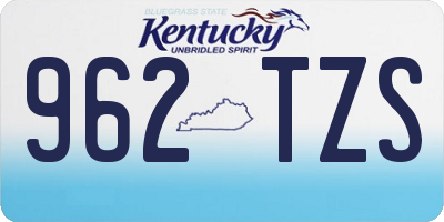 KY license plate 962TZS