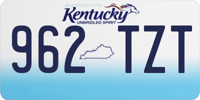 KY license plate 962TZT