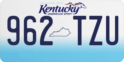 KY license plate 962TZU