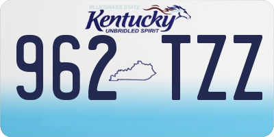 KY license plate 962TZZ
