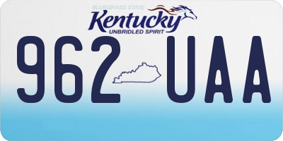 KY license plate 962UAA