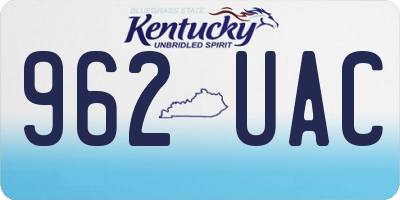 KY license plate 962UAC