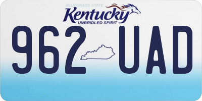KY license plate 962UAD