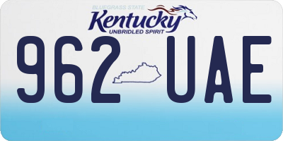 KY license plate 962UAE