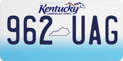 KY license plate 962UAG