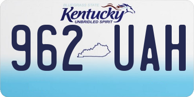 KY license plate 962UAH