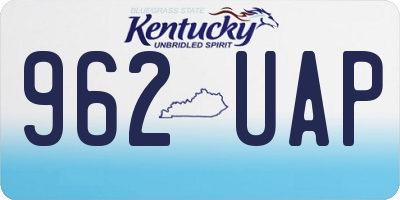 KY license plate 962UAP