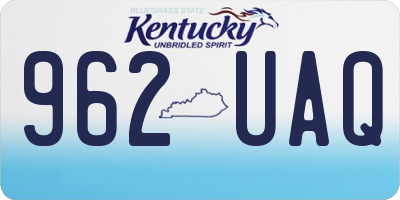 KY license plate 962UAQ