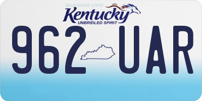 KY license plate 962UAR