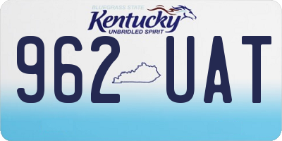 KY license plate 962UAT