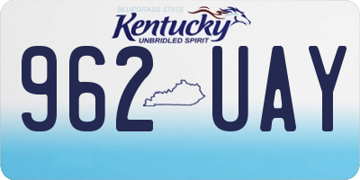 KY license plate 962UAY